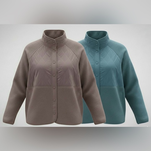 Gapfit Women's Fleece Sherpa Button Down Jacket Assorted Colours 2 Pack NWT - Picture 2 of 3